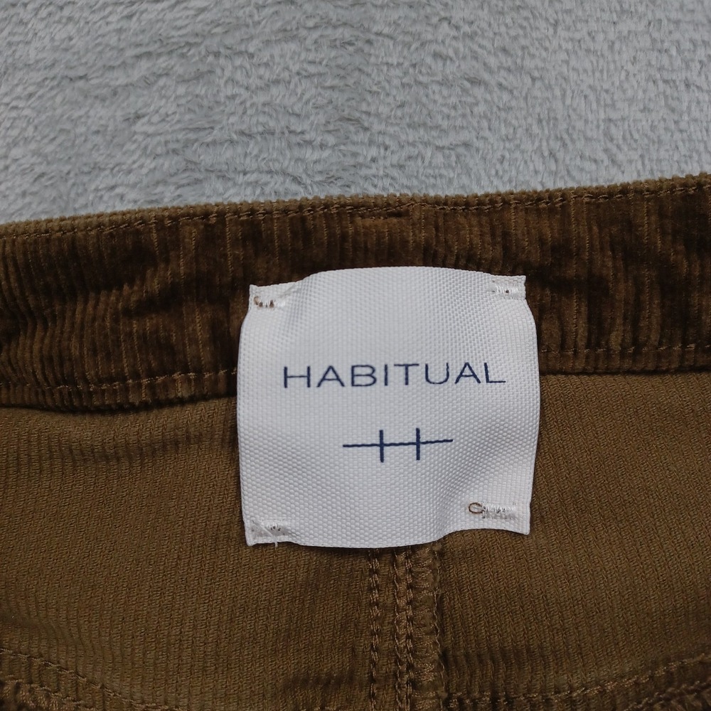 Habitual Pants Womens 10 Brown Corduroy Barrel Leg Preppy Modern - Picture 4 of 9